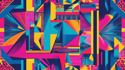 Dynamic Abstract Art with Geometric Shapes