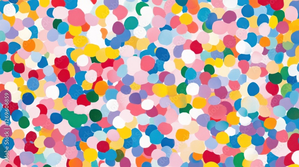 Poster abstract colorful circles pattern painting artwork