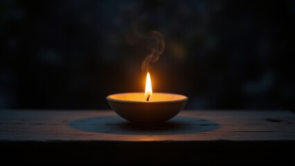 capturing the essence of Buddhist ceremonies, a butter lamp illuminates an altar during a sacred ritual of consecration