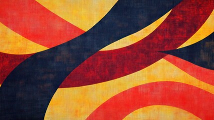 Abstract art with textured circles and flowing lines