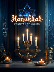 Happy hanukkah beautiful and festive designs celebrating the festival of lights