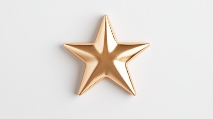 Golden star decoration home interior design element minimalist space top-down view aesthetic appeal