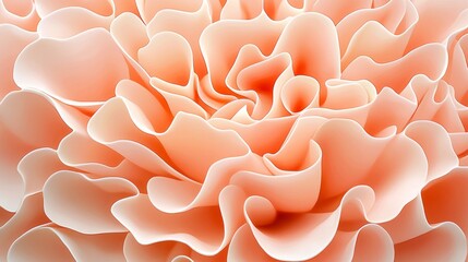 Pink peonies dreamy femininity gardening petal. A close-up of a soft, peach-colored flower with delicate, layered petals, creating a lush, inviting texture and aesthetic.