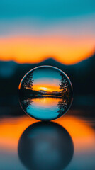 glass sphere in the sky