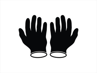 Gloves,Glove,Protective Gloves,Gardening gloves icon vector isolated white