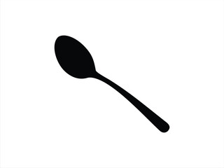 spoon, cutlery icon vector isolated white