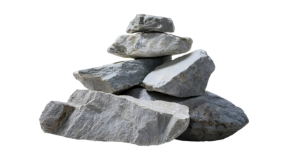 realistic pile of natural stones with rough texture, stacked rock formation, rugged boulders and pebbles, weathered stone pile for construction and landscaping, raw mineral rocks for geology and natur