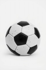 Fototapeta premium Classic Black and White Soccer Ball Isolated on White Background