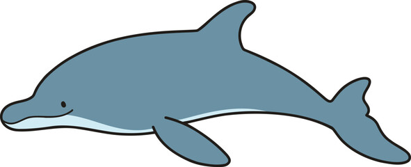 Adorable and simple dolphin illustration