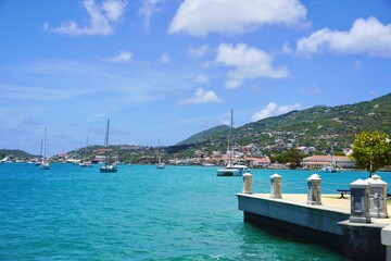 Obraz premium Waterftontmof Charlotte Amalie in the US Virgin Islands