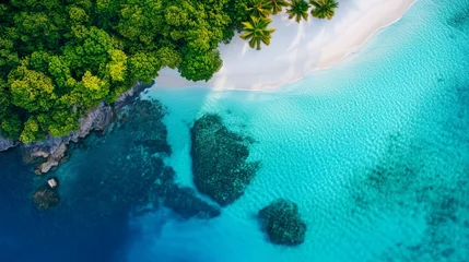 Selbstklebende Fototapeten aerial view of tropical island © Oleksandr