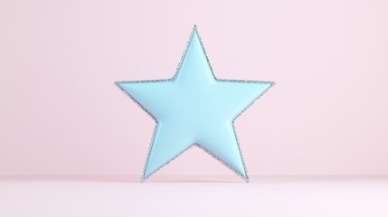 Obraz premium Vibrant blue star decoration minimalist studio graphic design soft background artistic perspective creative concept