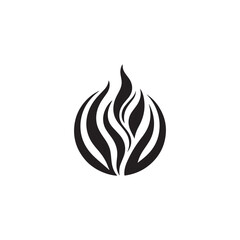 minimalist fire logo illustration silhouette