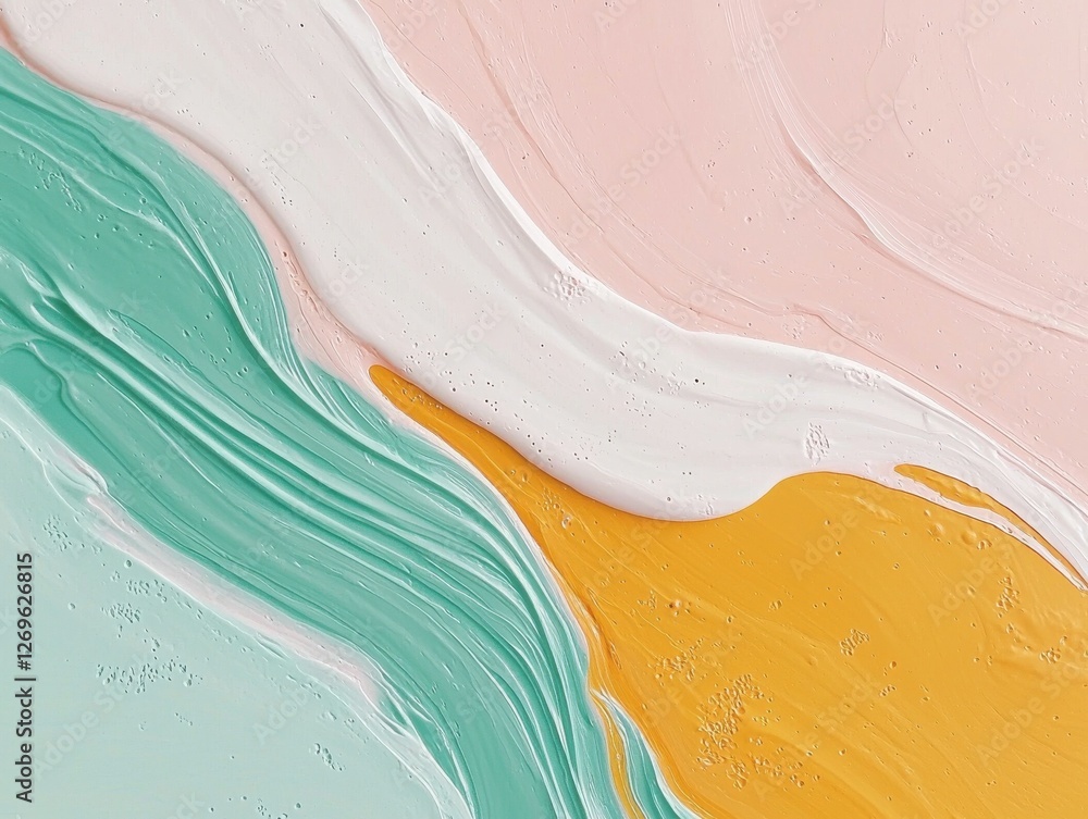 Poster creative abstract art creation studio digital artwork colorful texture overhead view modern design