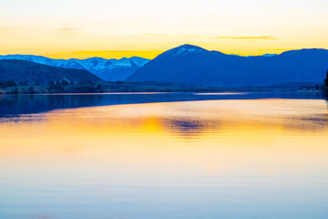 Fototapeta premium Scenic view around Lake Ruataniwha twizel new zealand