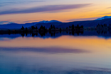Scenic view around Lake Ruataniwha twizel new zealand