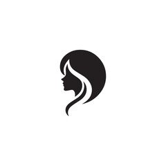 woman face icon design vector silhouette