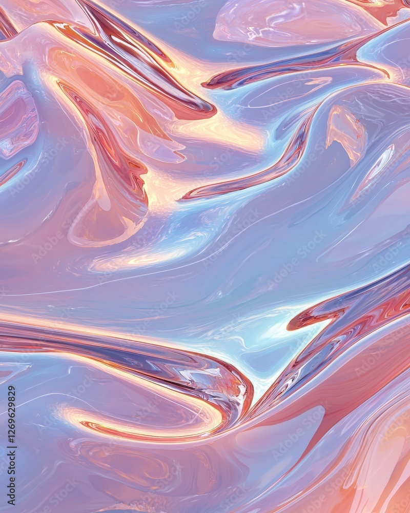 Poster flowing abstract design digital art colorful patterns creative environment artistic viewpoint visual