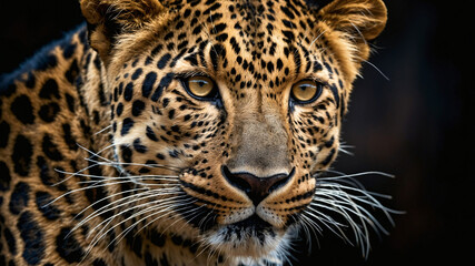 Naklejka premium portrait of a leopard-6