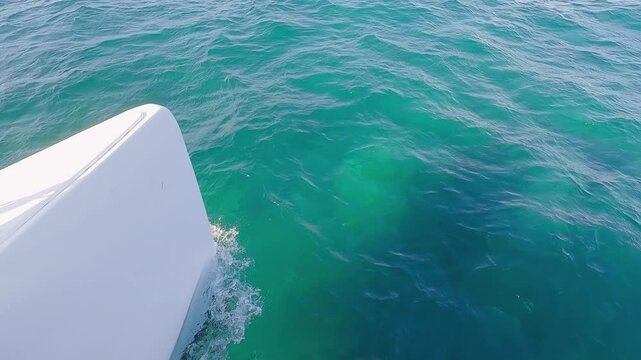 A thrilling ocean adventure unfolds as a shark nears a boat