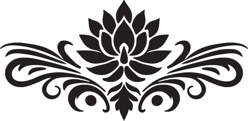 black and white floral design