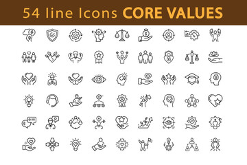 core values icon set