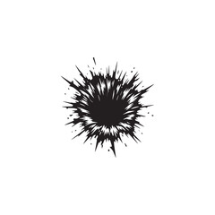 Explosion clean simple icon silhouette black