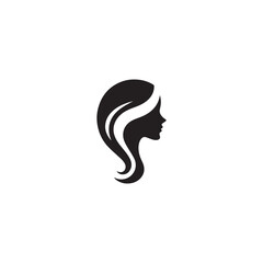 woman face icon design vector silhouette
