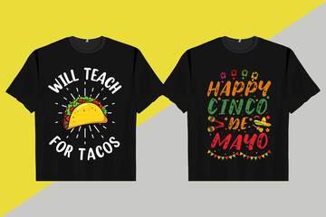 Adobe IllustrCinco de mayo Mexican new t-shirt design vector print ready file. Cinco Drinko squad. Cinco day merchandise design, stickers, Label, poster, greeting cards designsator Artwork
