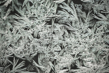 ice crystals on the window