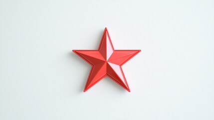 Obraz premium Creative red star decoration modern design studio graphic artwork minimalist environment close-up perspective