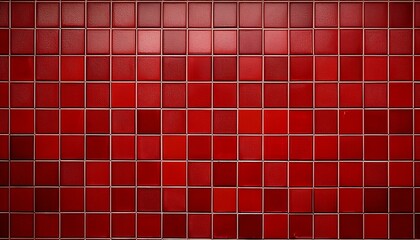 rustic red tile mosaic with a grid pattern used as a background perfect for modern backgrounds and interior design red semi gloss brick tile background
