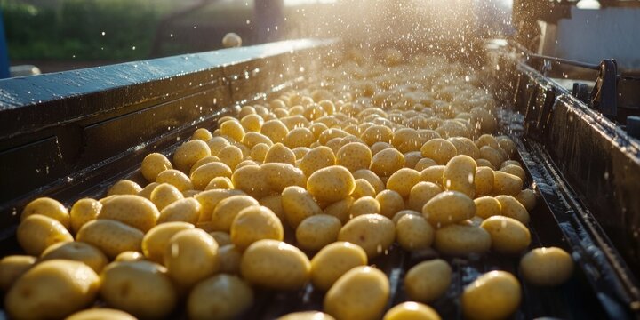 Yellow Potates in Container