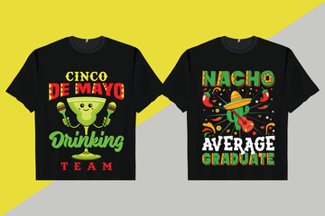 Adobe IllustrCinco de mayo Mexican new t-shirt design vector print ready file. Cinco Drinko squad. Cinco day merchandise design, stickers, Label, poster, greeting cards designsator Artwork
