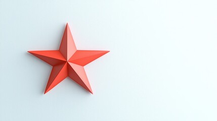 Creative red star design modern graphic art minimalist style digital illustration eye-catching concept