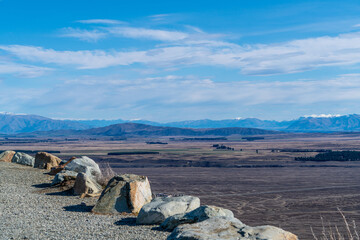View from mount john observatory new zealand