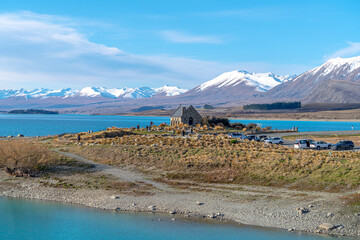 View of lake tekapo The Church of the Good Shepherd
