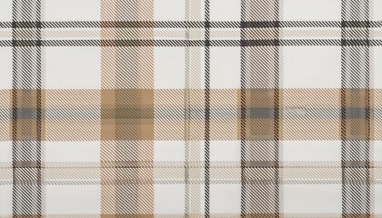 plaid check pattern in tan beige grey and white seamless fabric texture print