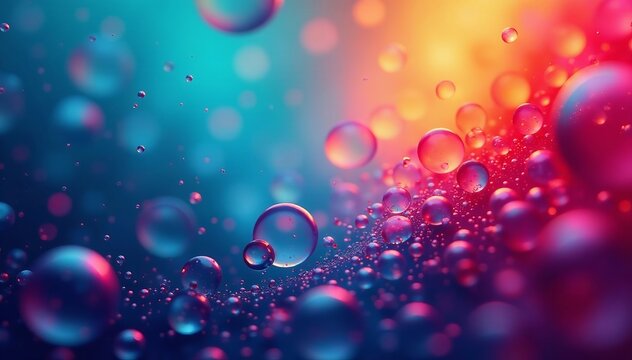 Abstract background with vibrant multicolor bubbles, vibrant colors, abstract