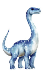 Fototapeta premium Blue dinosaur with soft hues perfect for children