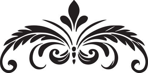 a set of black and white flowers on a white background