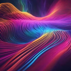 Obraz premium Vibrant Abstract Background Bright Neon Rays & Colorful Light Streaks