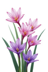 Vignette of flowers. Freesia.