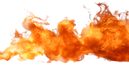 Fiery Orange Flames Abstract Background, Hot Fire Texture for Vibrant Themes, isolated on transparent background.
