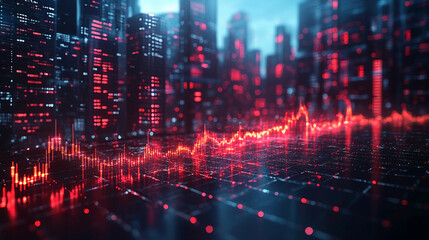 electronic circuit board, stock market chart, stock market graph