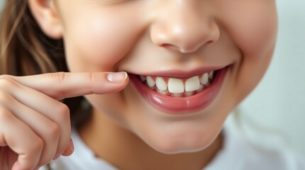 Obraz premium Healthy Child Smile White Teeth Dental Care