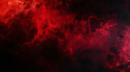 Abstract Vibrant Red Smoke Flowing Across Dark Background