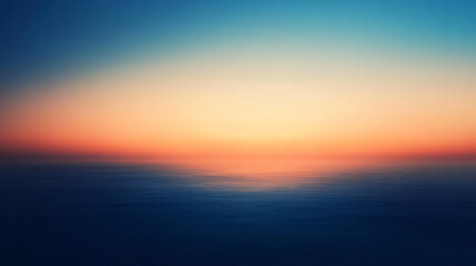 Fototapeta premium Serene Horizon at Sunset Over Calm Ocean Waters at Dusk