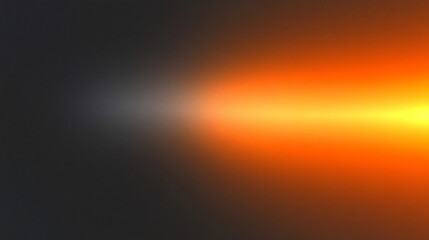Bright orange and gray blended light beam on black background