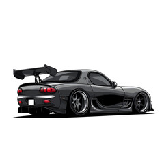 Obraz premium black racing car